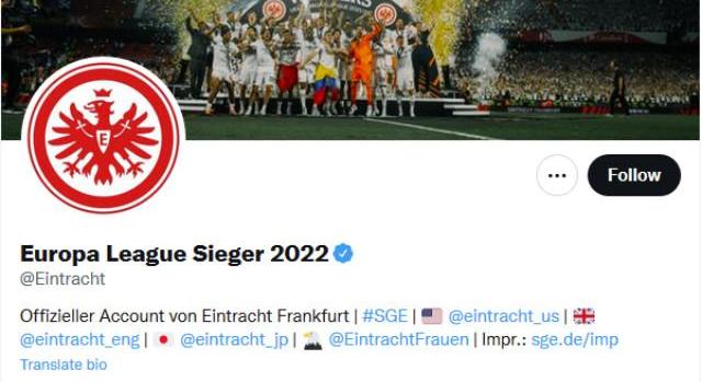 El: megváltoztatta a nevét a Twitteren a győztes Frankfurt