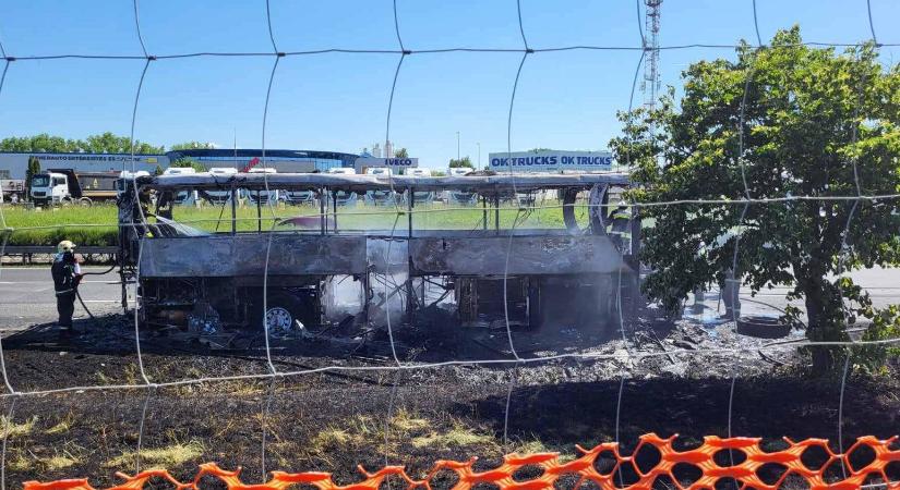 Fiatal labdarúgók utaztak a buszon, amely balesetet szenvedett, majd porig égett az M1-es autópályán