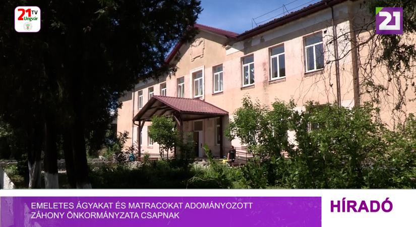 Emeletes ágyakat és matracokat adományozott Záhony önkormányzata Csapnak (videó)