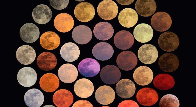 A nap képe: a Hold színei 10 éves megfigyelés során