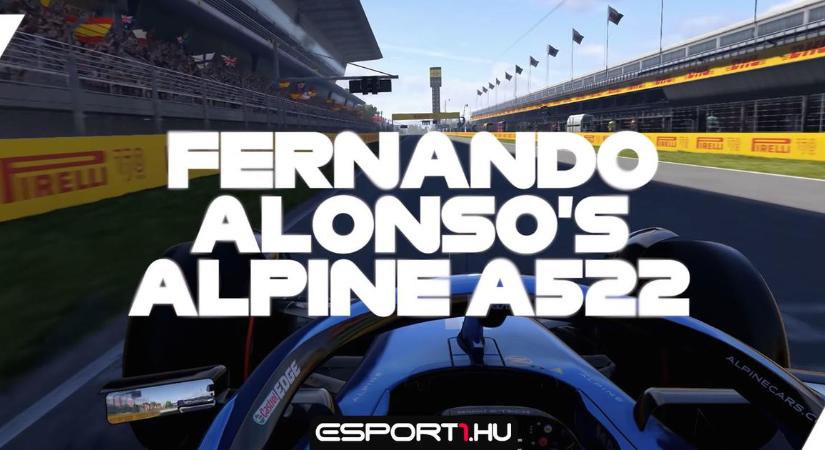 A spanyol nagydíjra hangolódva – így néz ki egy kör az F1 22-n Alonsoval