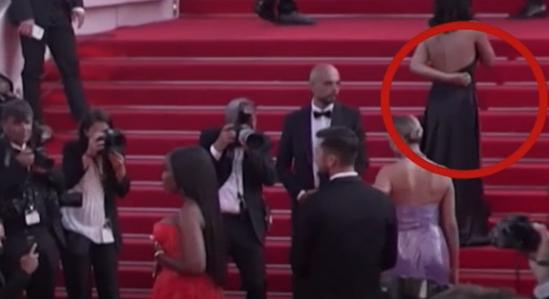 Félmeztelenül tombolt egy nő a cannes-i vörös szőnyegen felvonuló sztárok között – videó