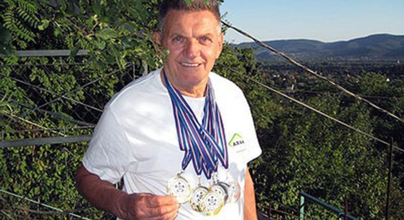 A fehérvári színekben versenyző veterán atléta, Weixl Várhegyi László 87. országos bajnoki címe