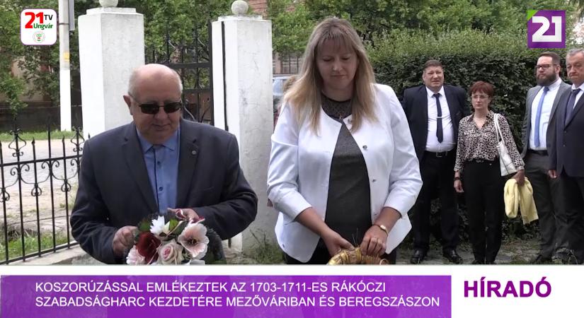 Koszorúzással emlékeztek a Rákóczi szabadságharc kezdetére Mezőváriban és Beregszászon (videó)