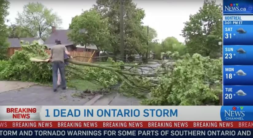 Gyilkos viharok pusztítanak Kanada keleti részén