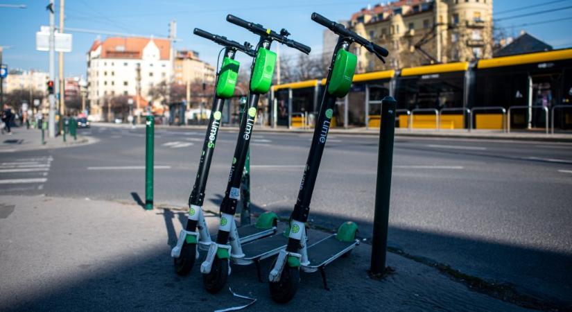 Csak felnőttek használhatják a Lime elektromos rollerjeit a Belvárosban