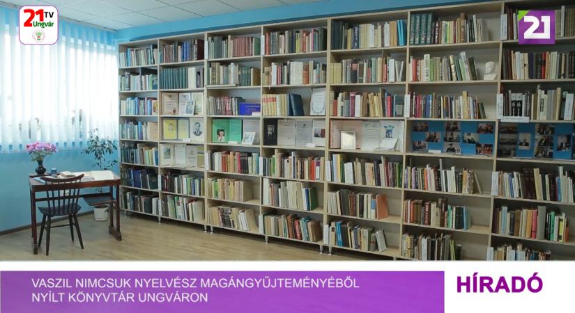 Vaszil Nimcsuk nyelvész magángyűjteményéből nyílt könyvtár Ungváron (videó)