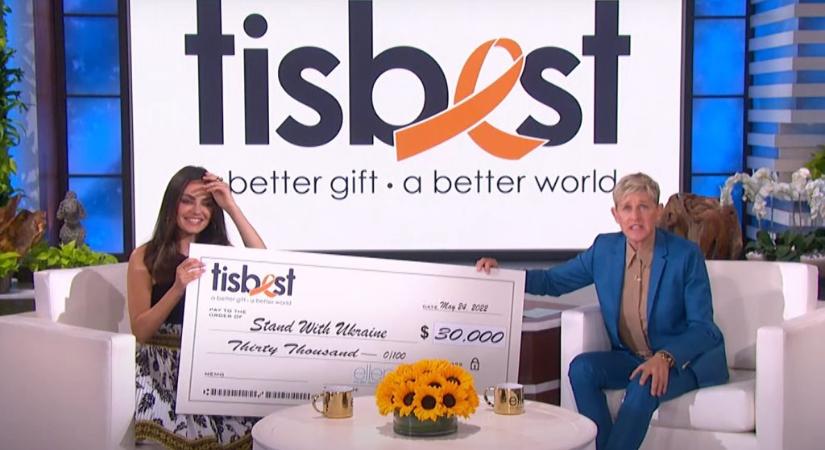 Mila Kunisék eddig több mint 35 millió dollárt gyűjtöttek Ukrajnának, Ellen DeGeneres további 30 ezerrel támogatta a kezdeményezést