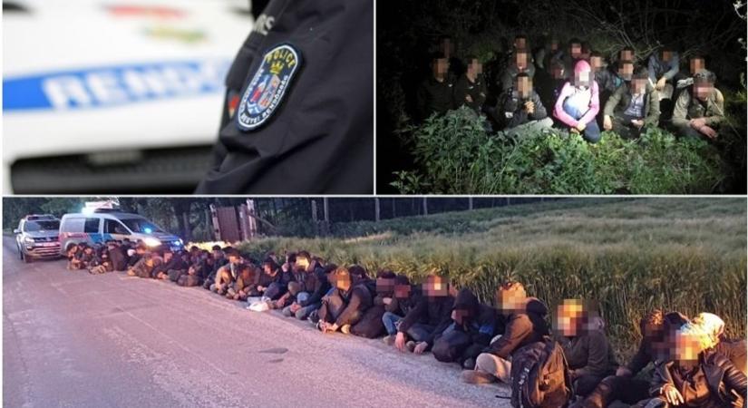 Egy embercsempészt elfogtak és száznégy migránst feltartóztattak a Bács-Kiskun megyei rendőrök