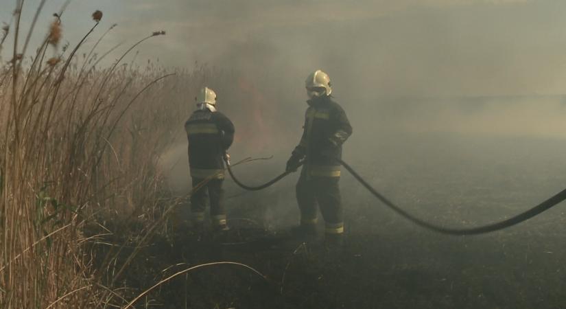 Mintegy kétszáz hektárnyi területet perzselt fel a tűz hétfő óta Hortobágyon