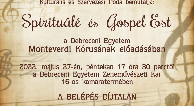 Spirituálé és Gospel Est a Debreceni Egyetemen