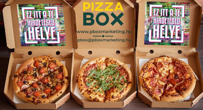 Hatékony, figyelemfelkeltő és meghökkentő reklámfelület a pizzásdoboz belső oldala