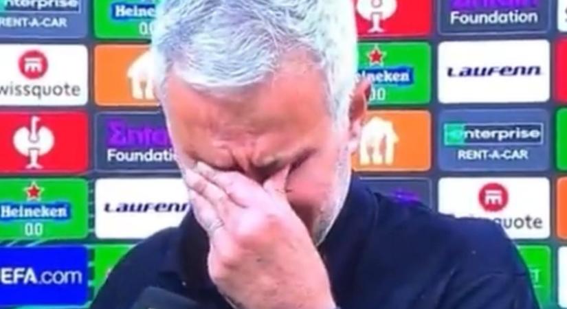 Videó: Mourinho a könnyeivel küszködött interjúadás közben