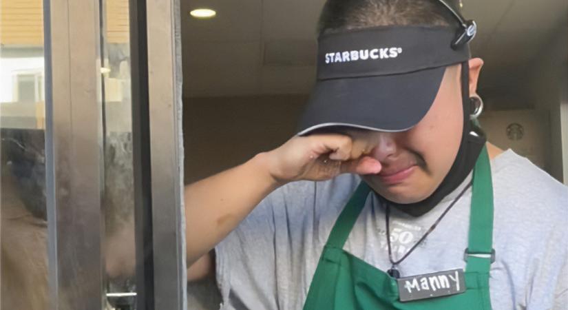 Odaadta a kávét a depressziós Starbucks-pultos, autót kapott cserébe