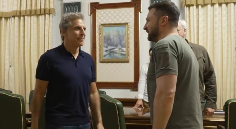 Ben Stillerrel találkozott az ukrán elnök (videó)