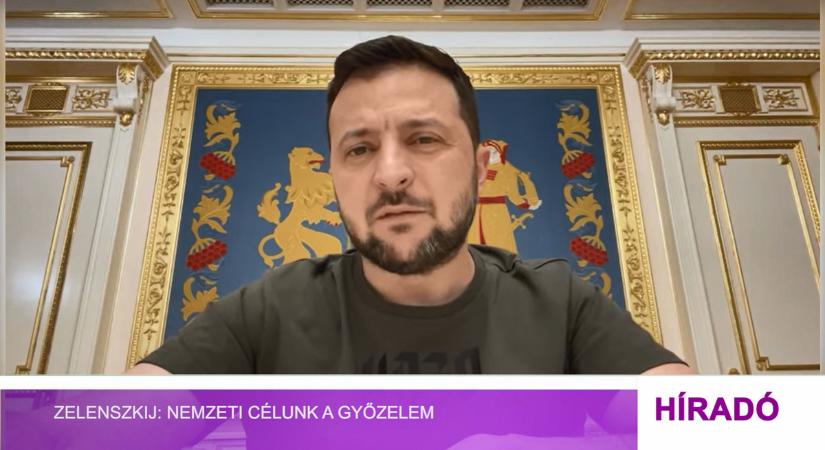 Zelenszkij: nemzeti célunk a győzelem (videó)