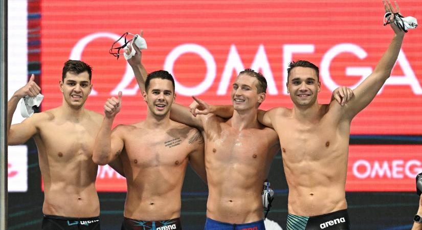 A férfi 4x200-as gyorsváltónk, Telegdy Ádám és Kovács Benedek döntőben, Milák Kristóf elődöntőben is úszik csütörtök délután a hazai vizes vb-n