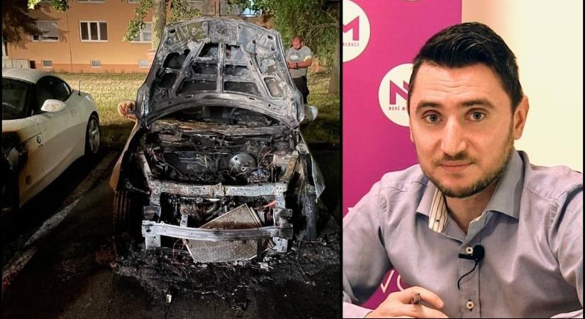 Felgyújtották a nagymihályi polgármester-jelölt gépkocsiját – Képekkel