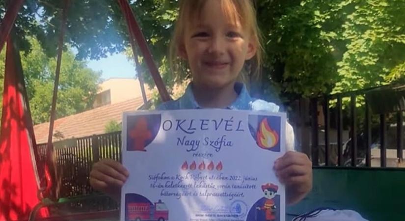 Lakástüzet akadályozott meg az 5 éves Szófia Siófokon