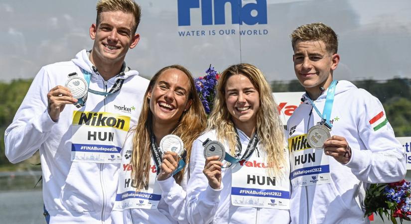 Fantasztikus eredmény: magyar ezüst a nyíltvízi úszók csapatversenyében
