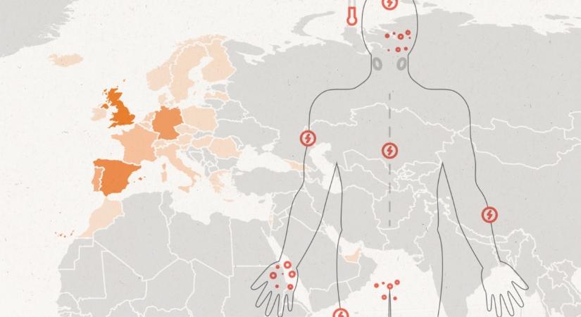 A majomhimlő terjedése a világban folyamatosan frissülő térképen