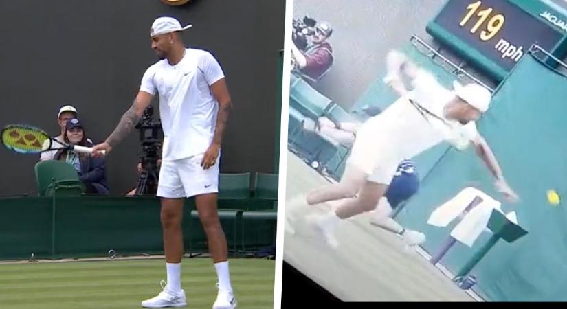 Videó: 12 perc kellett Kyrgiosnak Wimbledonban a balhéhoz