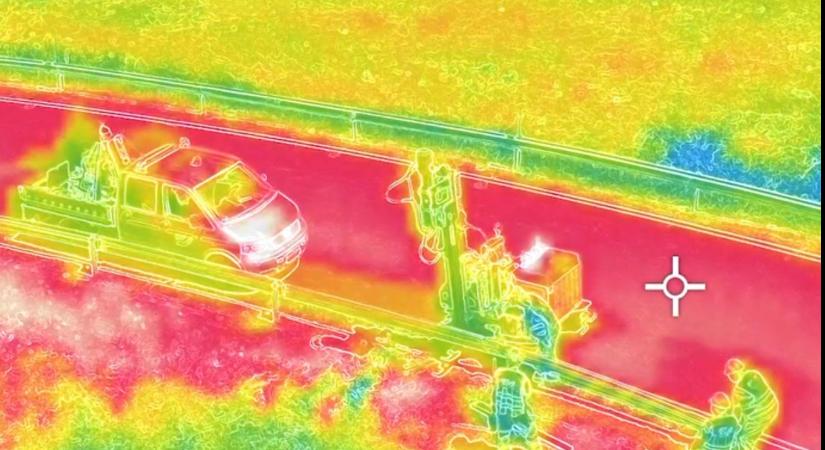 Kánikula: hőkamerával mérték meg az M3-as autópálya hőmérsékletét
