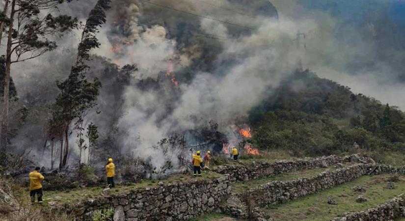 Tűzvész fenyegeti a Machu Picchut