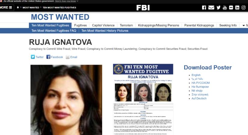 Öt éve tűnt el a kriptokirálynő: az FBI felvette Ruja Ignatovát a top 10-es körözési listájára