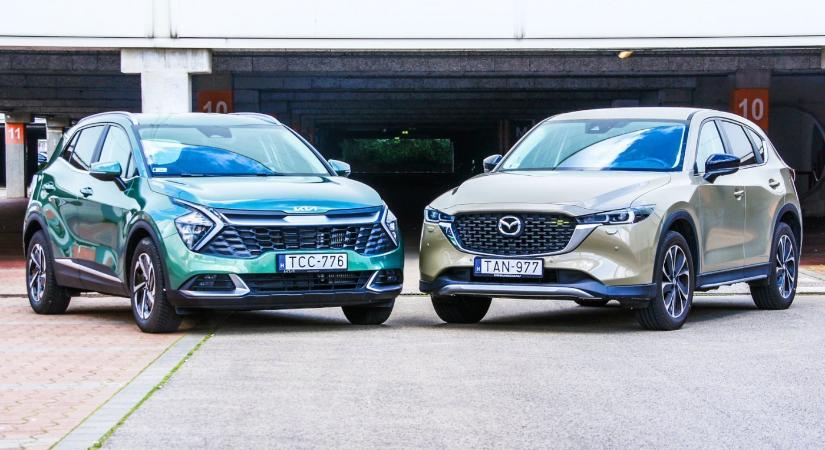 Generációs különbségek – Kia Sportage 150 T-GDI és Mazda CX-5 G194 AWD AT összehasonlítás