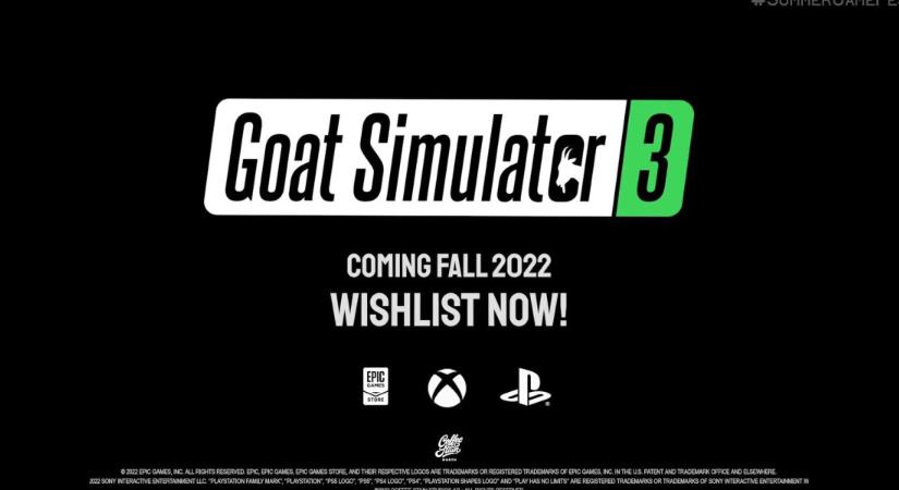 Előrendelői előzetesen a Goat Simulator 3