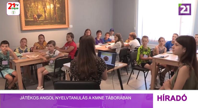 Játékos angol nyelvtanulás a KMNE táborában (videó)