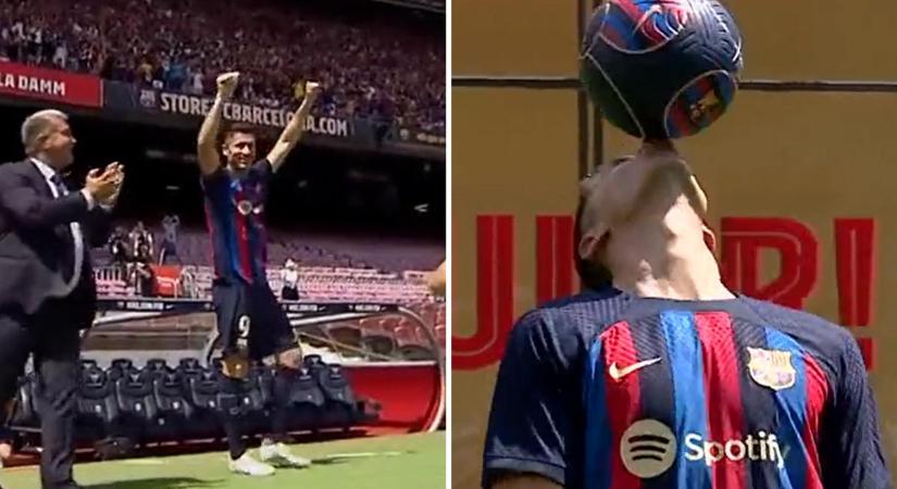 Barca: Lewandowski a Camp Nouban trükközött, Ronaldinhót is megidézte – videó