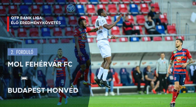 NB I, élő: MOL Fehérvár FC–Budapest Honvéd – eredménykövetés