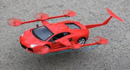 Így kell drónt csinálni egy távirányítású Lamborghini Aventador kisautóból