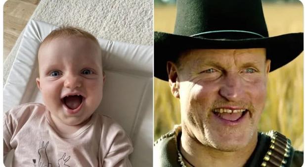 Szupercuki: Woody Harrelson hasonmása egy kisbaba, így reagált a színész