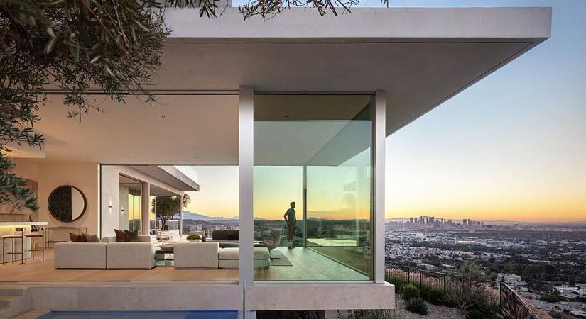 Modernista a villa a Los Angeles-i Hollywood Hillsben