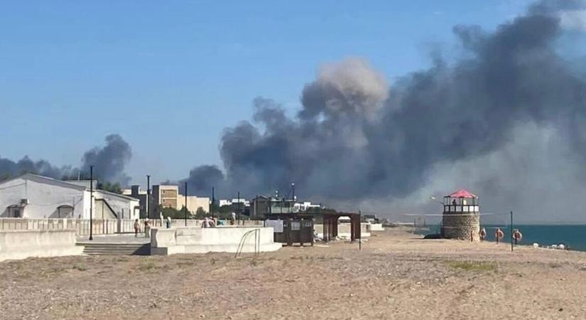 Robbanás történt egy krími katonai repülőtéren + videó