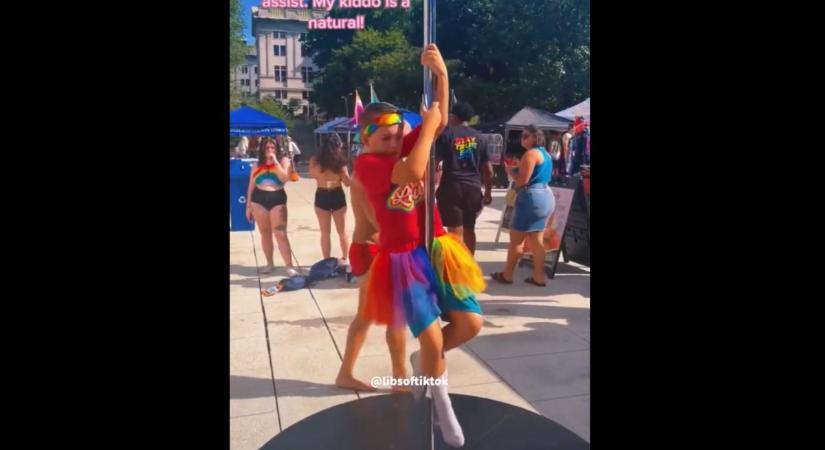Pride Amerikában: sztriptíz-rúdon táncoló kiskorú
