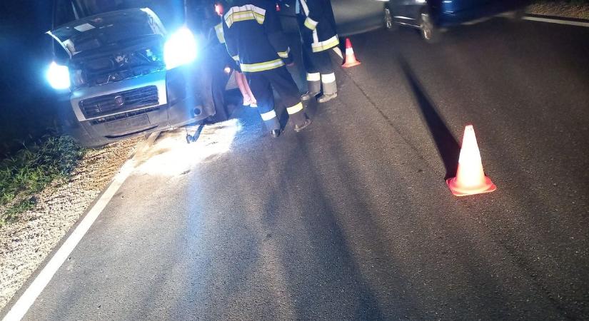 Vadelütés miatti balesethez vonultak a 84-es főútra a csepregi tűzoltók - fotó