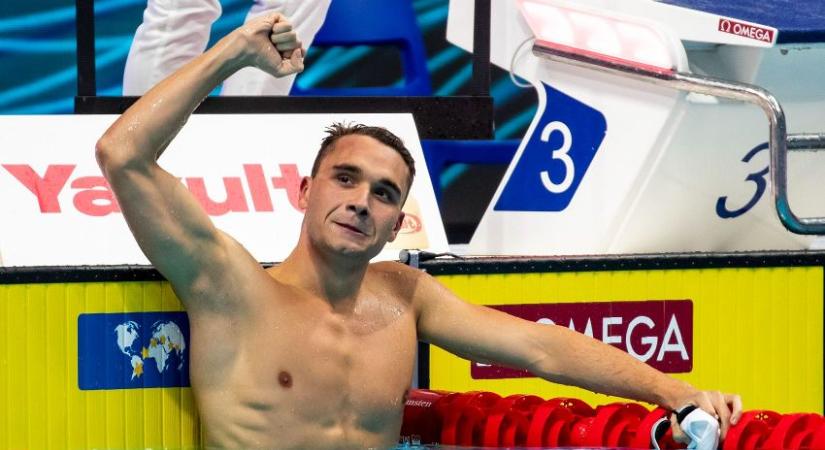 Milák Kristóf magyar csúccsal ezüstérmes 100 méter gyorson