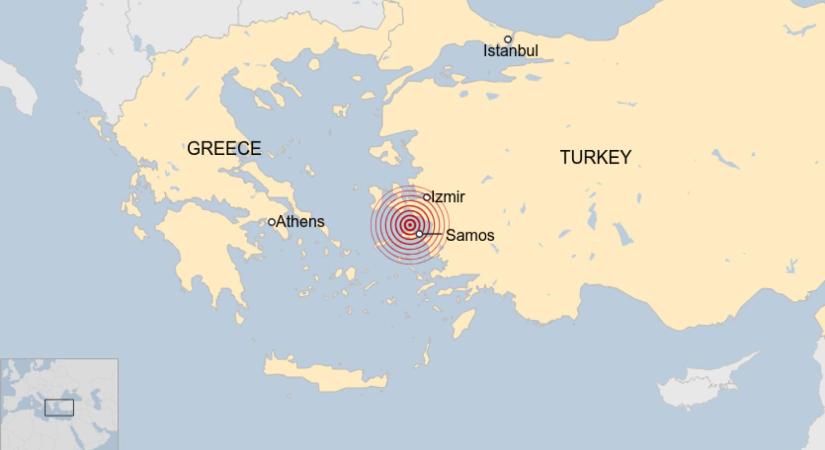 Földrengés volt a görögországi Számosz szigeten
