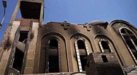 Kigyulladt egy kopt keresztény templom Egyiptomban