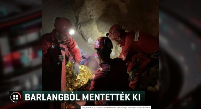 45 méter mélyről mentettek ki egy nőt a Mátyás-hegyi barlangból