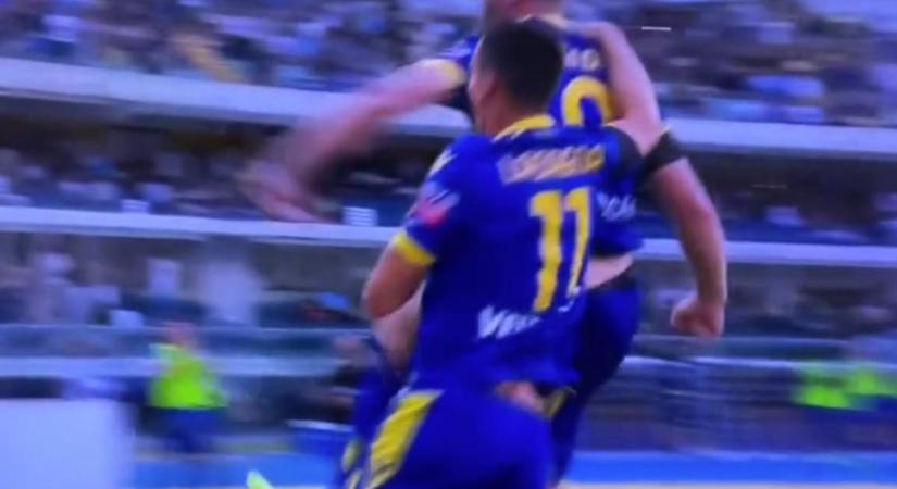 Videó: ünneplés közben kitörte csapattársa fogát a Verona gólszerzője