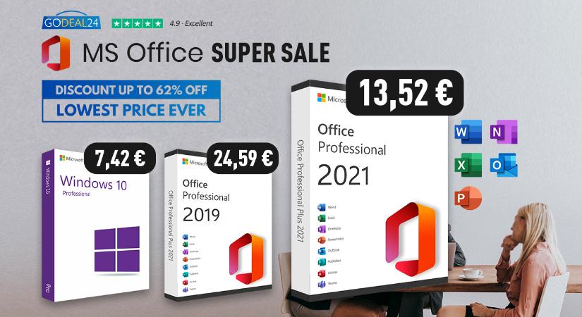 Akciós Office 2021 Pro, 2019 Pro és Windows 10 óriási kedvezménnyel