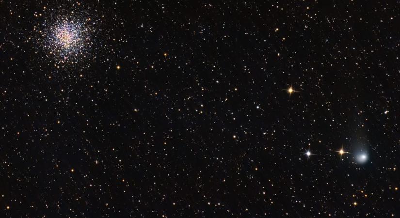 A nap képe: M10 csillaghalmaz és a C/2017 K2 (PANSTARRS) üstökös