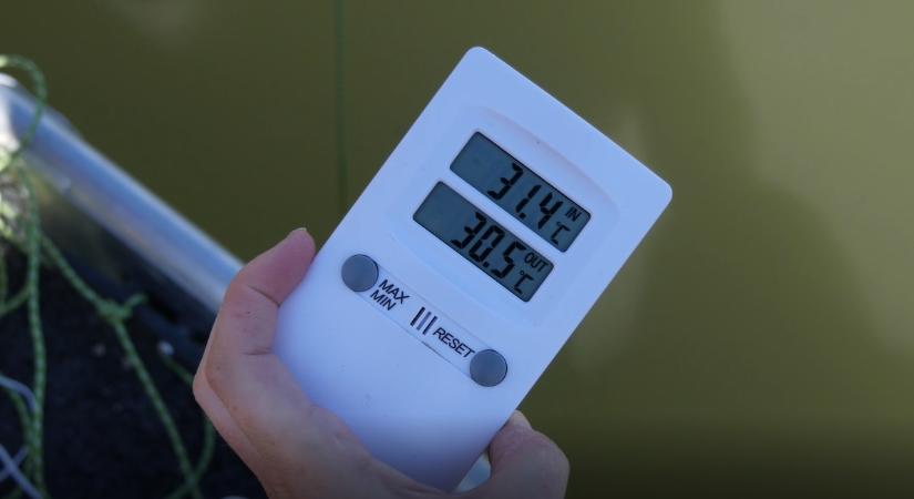 Ismét határértéket meghaladó, 30°C feletti vízhőmérsékletet mértünk a paksi Dunán
