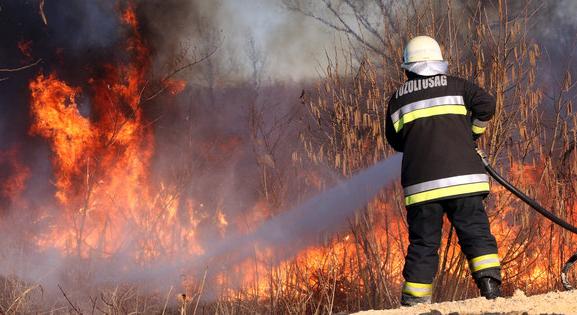A szél miatt kitörtek a lángok, már ezer hektáron ég a tűz Tatárszentgyörgy térségében