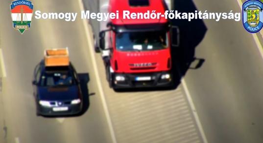Drónnal buktatták le a szabálytalan sofőröket Kaposváron – videó